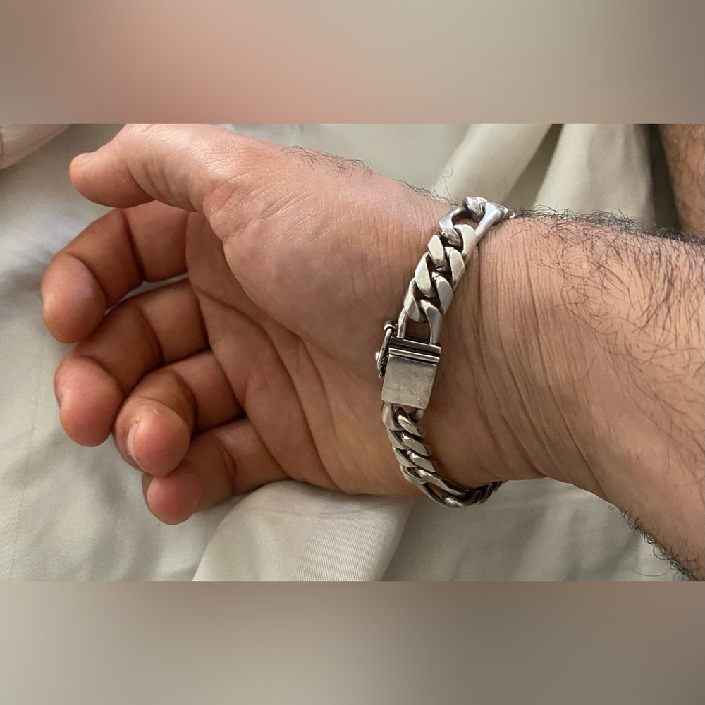 Men Silver Hand Bracelet